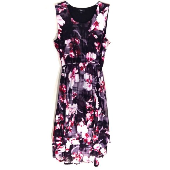 Simply Vera Vera Wang Dresses & Skirts - VERA WANG-Sheer Floral Layered Hi-Lo Dress